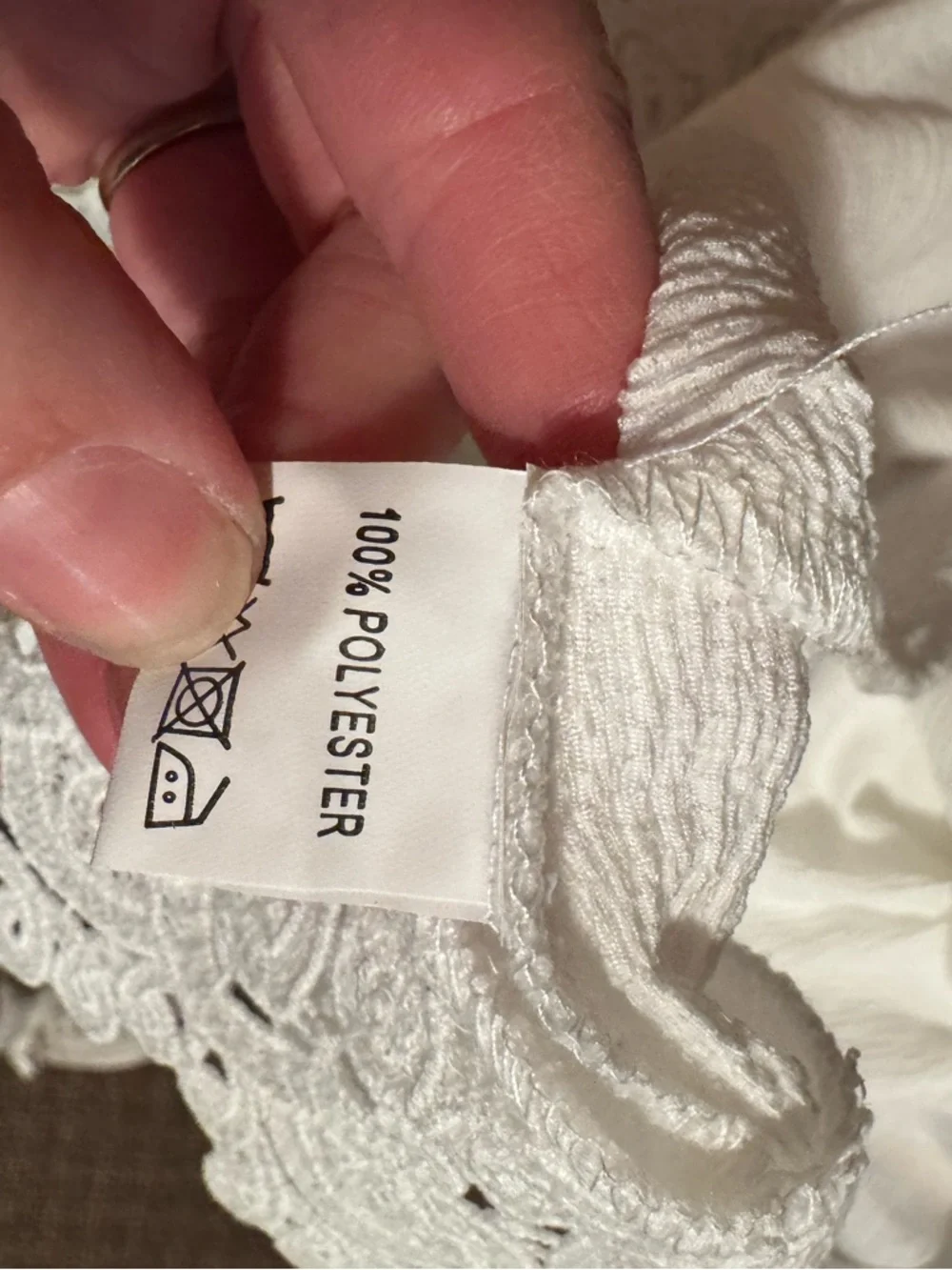 White Crochet-Detail Sundress - Picture 7 of 9